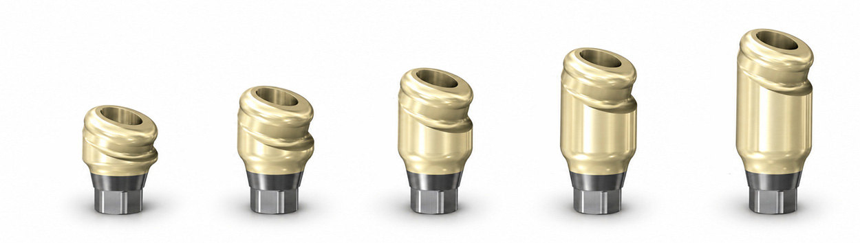 Angled DESSLoc® abutments in different gingival heights
